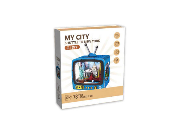 Book Nook mini New York 78 deler Med Led-lys, uten batteri 