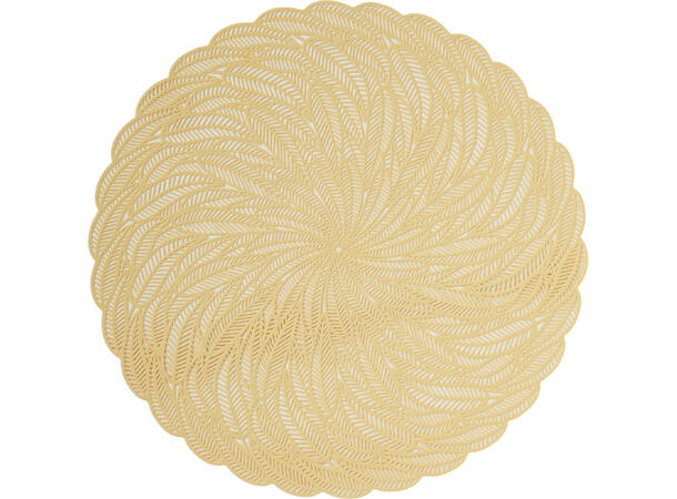 Bordbrikke 38cm bladmotiv 4ass PP-materiale 