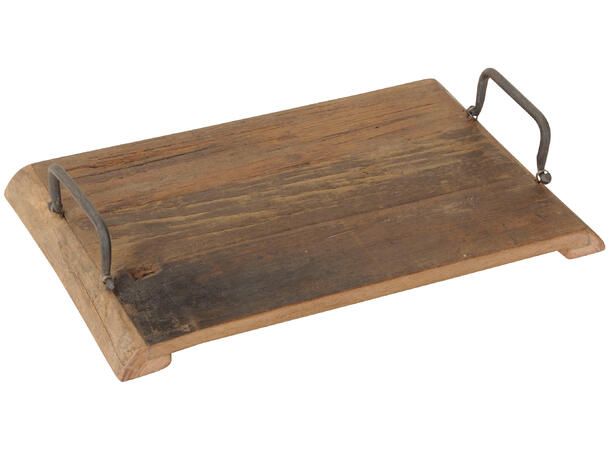 Brett brun resirkulert m/håndtak 38x25cm 