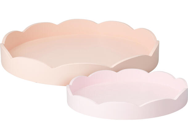 Brett pastell mdf/bølgekant 2ass s/2 30x4cm 38x5cm grønn/rosa, fersken/lilla 