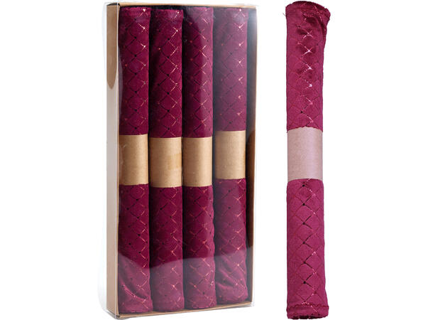 Dekkebrikke burg diamantprint 4stk 30x45cm Velurpolyester 