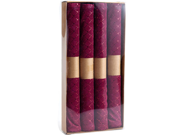 Dekkebrikke burg diamantprint 4stk 30x45cm Velurpolyester 