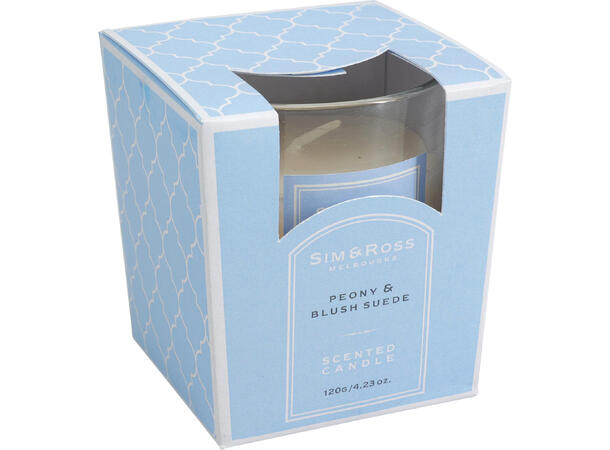 Duftlys glass 74x74x81mm 6 dufter 