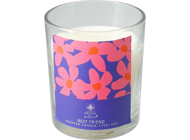 Duftlys glass 9x9x11,5cm 8 dufter Forpk 16stk 