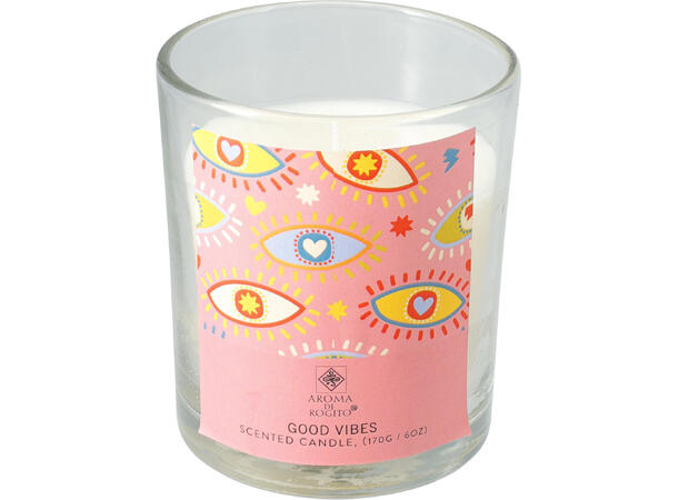 Duftlys glass 9x9x11,5cm 8 dufter 