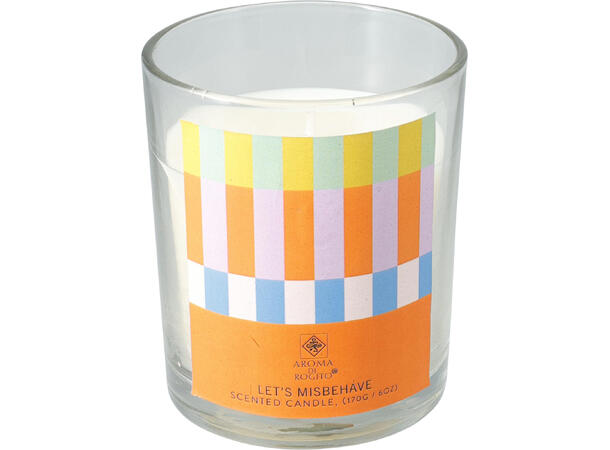 Duftlys glass 9x9x11,5cm 8 dufter 