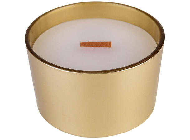 Duftlys gull glass 13x8cm Duft: Vanilje 