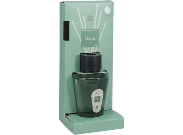 Duftolje 200ml med 6 pinner 4ass Forpk 12stk m/tester 10% duft 