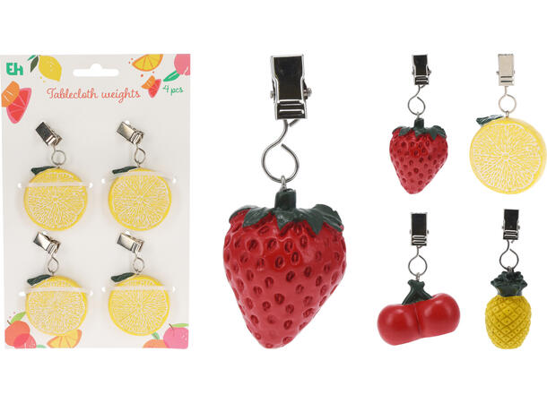 Duklodd frukt 4 stk 4ass Vekt: 26-30g Polystone 