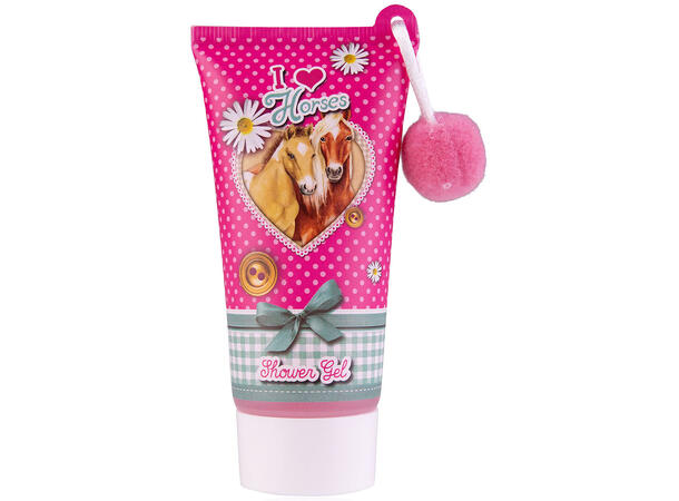 Dusjsåpe 60ml m/pom-pom Duft:Jordbær Display 18st Vegansk Uten parabener/SLES 