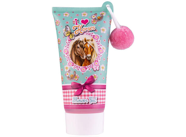 Dusjsåpe 60ml m/pom-pom Duft:Jordbær Display 18st Vegansk Uten parabener/SLES 