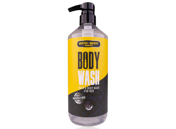 Dusjsåpe flaske m/pumpe 1000ml Sandal & Musk Vegansk Uten paraben/SLES 