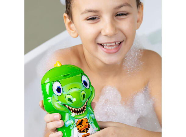 Dusjsåpe og sjampo Dino 400ml Duft: Eple Forpk 12stk 