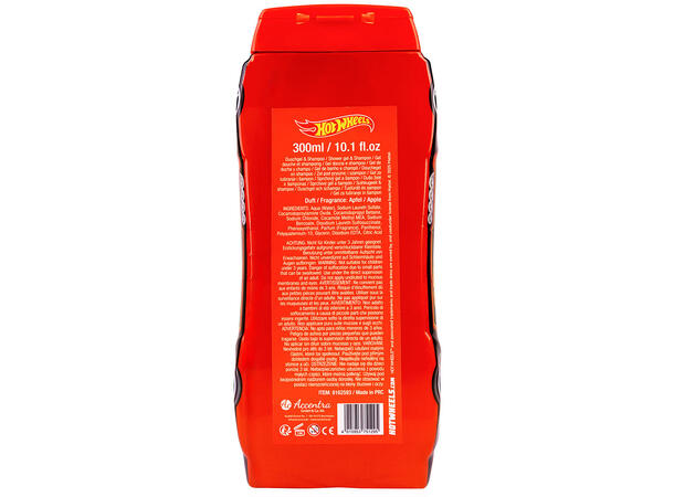 Dusjsåpe og sjampo Hot wheels rød 300ml Forpk 12stk 