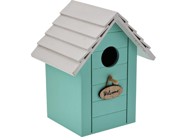 Fuglehus pastell MDF 14x11x17cm 4ass 