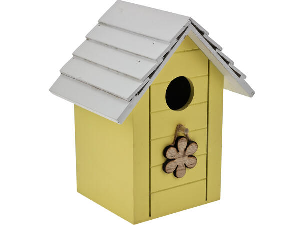 Fuglehus pastell MDF 14x11x17cm 4ass 