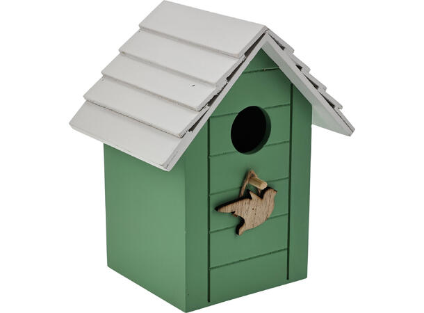 Fuglehus pastell MDF 14x11x17cm 4ass 