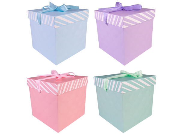 Gaveeske sammenleggbar 30x30x30cm 4ass Forpk 12stk 