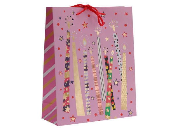 Gavepose bursdag 40x32x12cm 4ass Forpk 12stk 