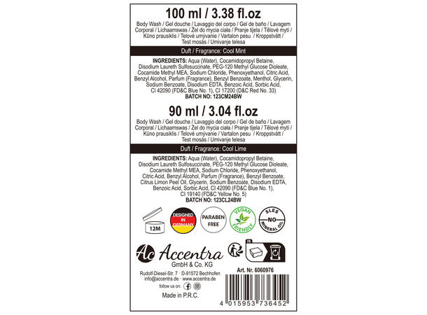 Gavesett Dusjsåpe 100ml 90ml Såpe i eske Forpk 6stk Vegansk Uten parabener/SLES 