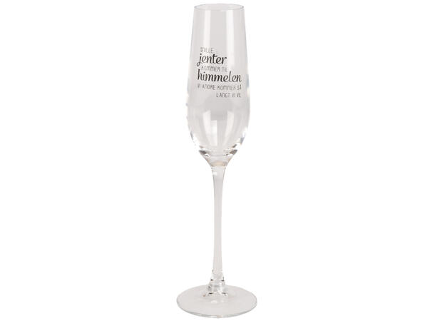 Glass champagne Snille jenter... h:24cm 