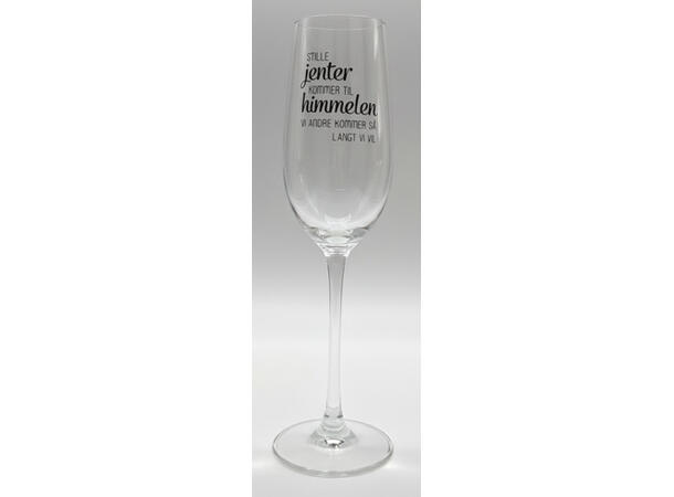 Glass champagne Snille jenter... h:24cm 