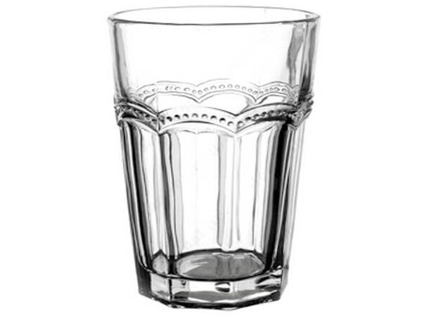 Glass klart mønstret glass 9x13cm Forpk 8stk Verrerie 