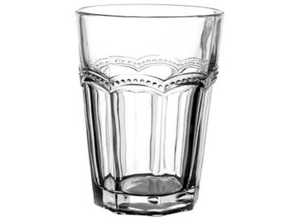 Glass klart mønstret glass 9x13cm Verrerie 