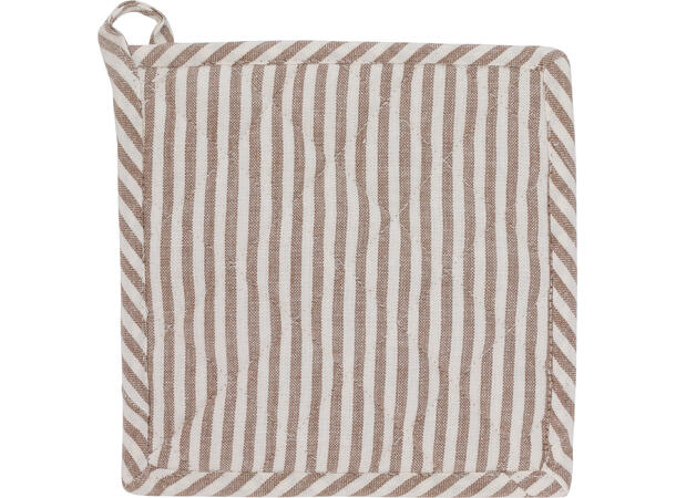 Gryteklut bomull stripet 20x20cm 9ass Farger: sort, brun, sand 
