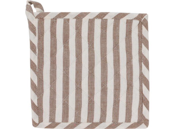 Gryteklut bomull stripet 20x20cm 9ass Farger: sort, brun, sand 