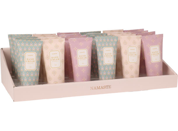 Håndkrem i display 79gr 3ass Display 24stk 5,5x3,5x12,3cm 