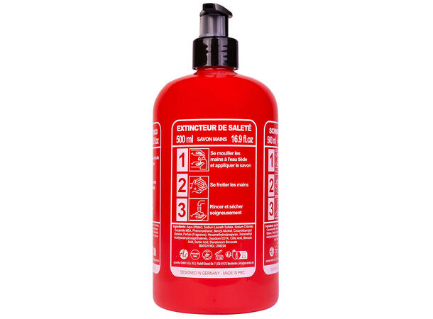 Håndsåpe 500ml Brannslukker rød Forpk 6stk Vegansk Uten parabener/SLES 