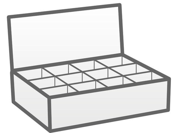 Juletre glass varmhvit LED 11cm 3ass Display 24stk Batteri 2xLR44 inkl. 
