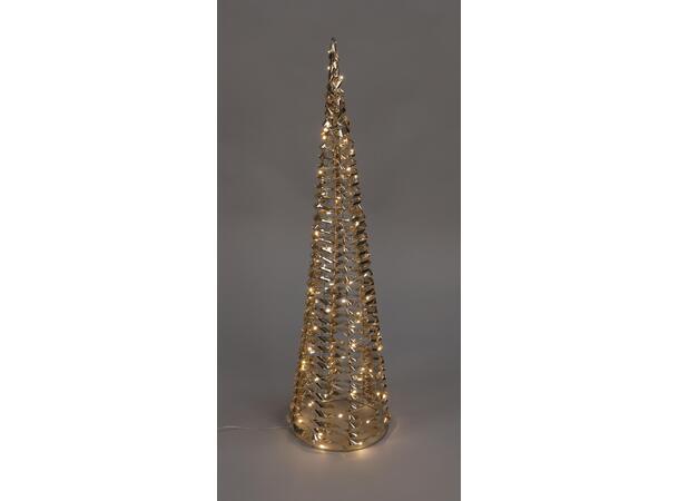 Kjegle LED flettet gull 60cm Batteri 3xAA ekskl. Timer 6/18t 