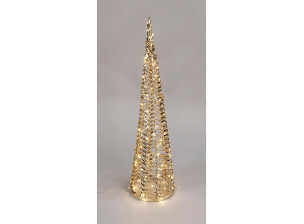 Kjegle LED flettet gull 60cm Batteri 3xAA ekskl. Timer 6/18t 