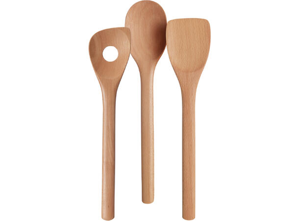 Kjøkkenredskap bøk 31–33cm 3 deler 