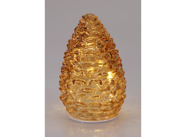 Kongle glass 10 LED pærer 10x15cm 4ass Timer 8/16t Batteri 2xAAA ikke inkl. 