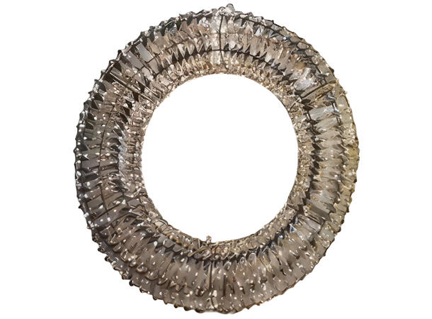 Krans 960 LED pærer gull metall 70cm IP44 24V/6W 5m ledning Timer 6/18 