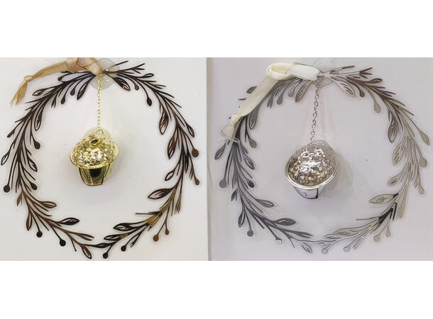 Krans gull/sølv edelmetall 12x2,5cm 2ass 