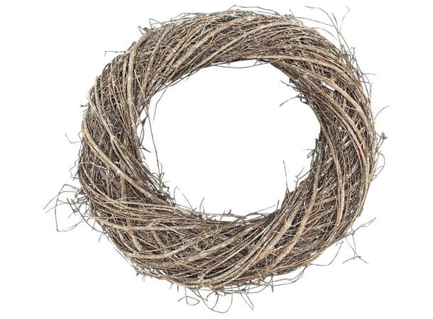 Krans naturfarget flettet 80x80x16 cm 