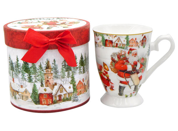 Krus porselen m/nisse Gaveeske 11,5x11cm 