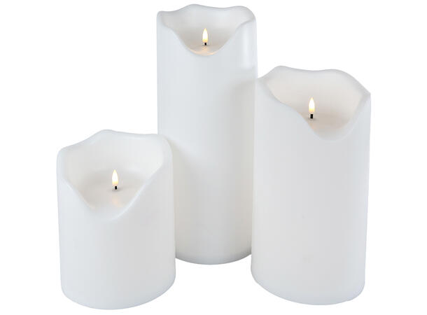 Kubbelys XXL LED 3 stk 16x20/30/40cm s/3 innendørs og utendørs bruk 