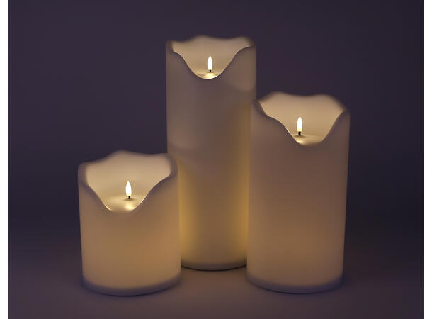 Kubbelys XXL LED 3 stk 16x20/30/40cm s/3 innendørs og utendørs bruk 