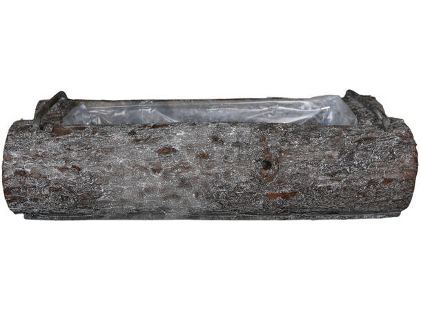 Kurv blomsterpotte tre m/plast 35x16x9cm 