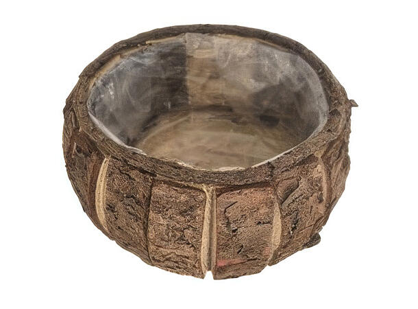 Kurv potte tre m/plast 24x8cm 