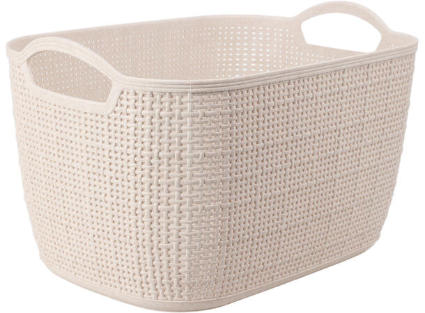 Kurv sand vevd design PP 35x24x21,5cm 
