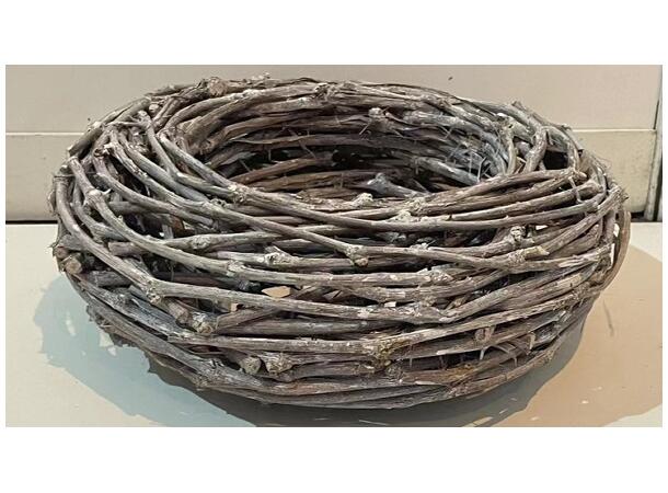 Kurv til blomster flettet bambus 34x13cm 