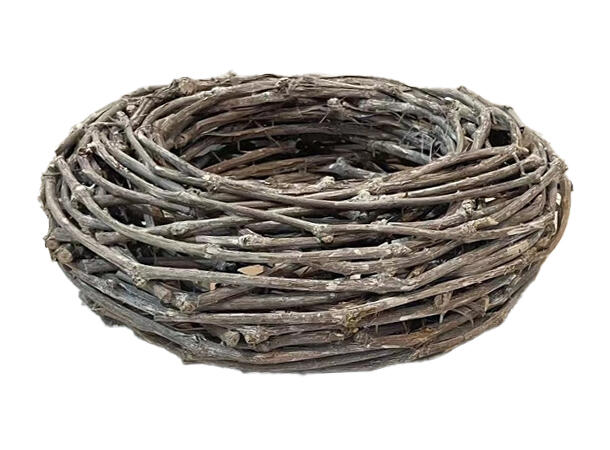 Kurv til blomster flettet bambus 34x13cm 