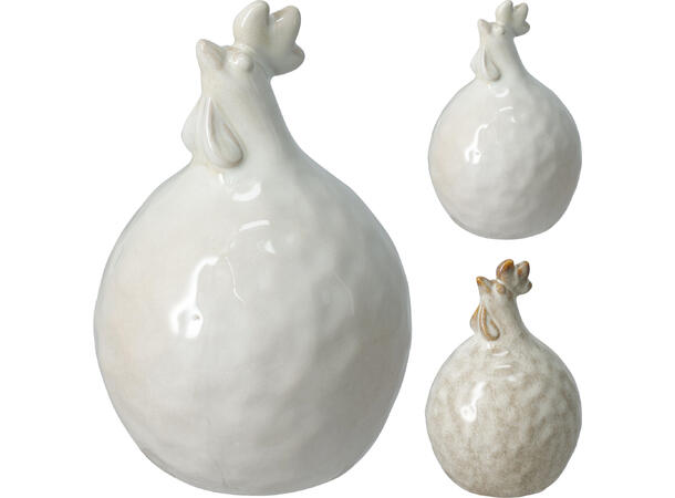 Kylling brun/hvit porselen 10x15cm 2ass Vekt:310gram 