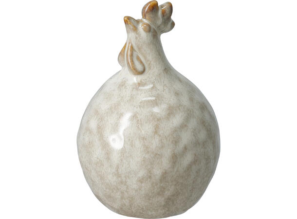 Kylling brun/hvit porselen 10x15cm 2ass Vekt:310gram 